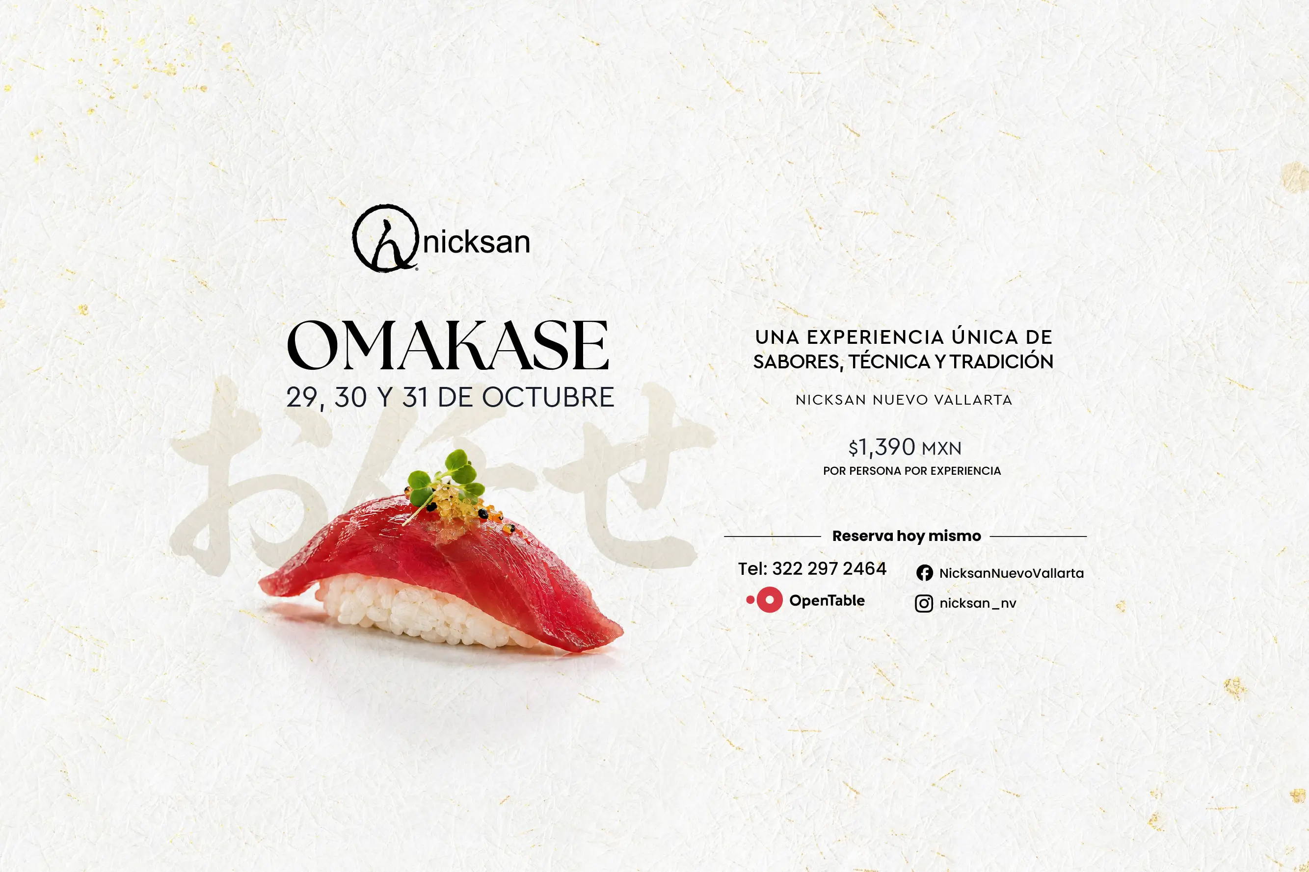 Experiencia Omakase Nicksan Nuevo Vallarta