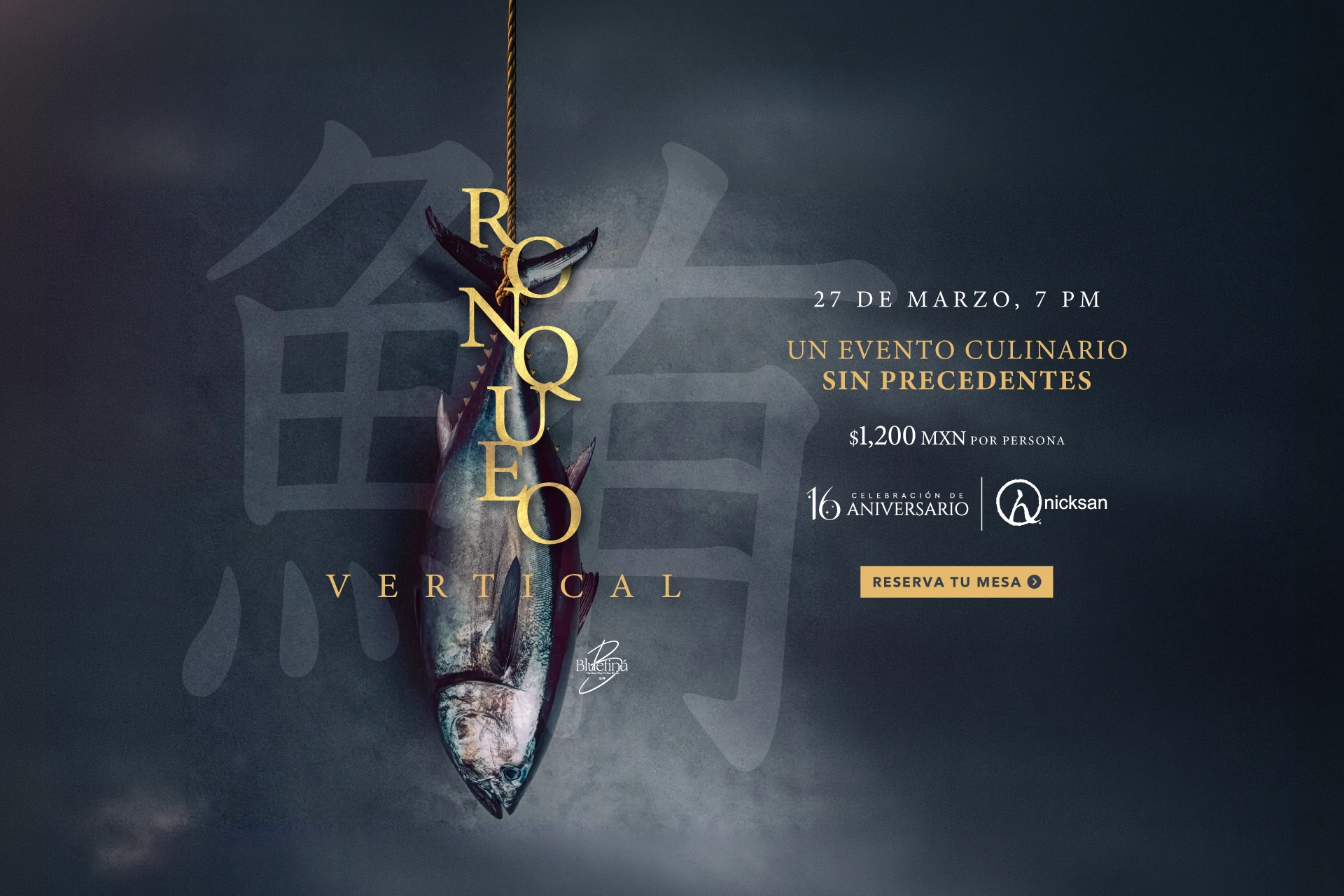 Ronqueo vertical Nicksan Restaurant Nuevo Vallarta